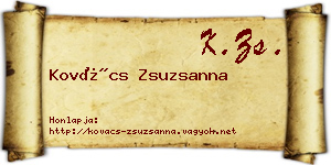 Kovács Zsuzsanna névjegykártya